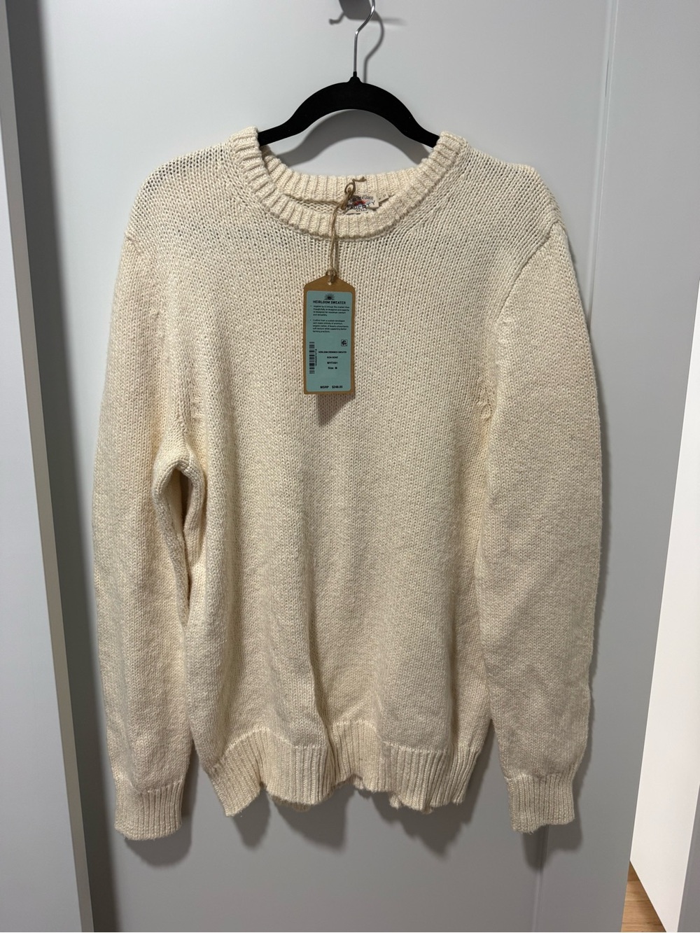 Faherty Cream Heirloom Cotton Sweater